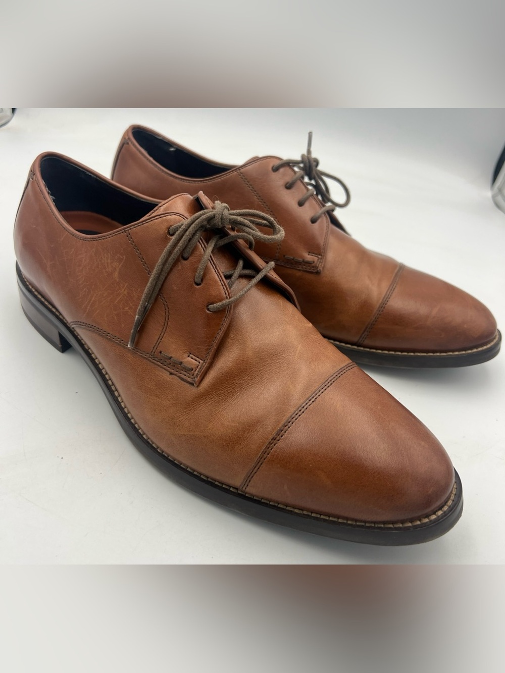 Cole Haan Lenox Hill Cap Leather Oxford Shoes Brown Men’s Size 8.5M